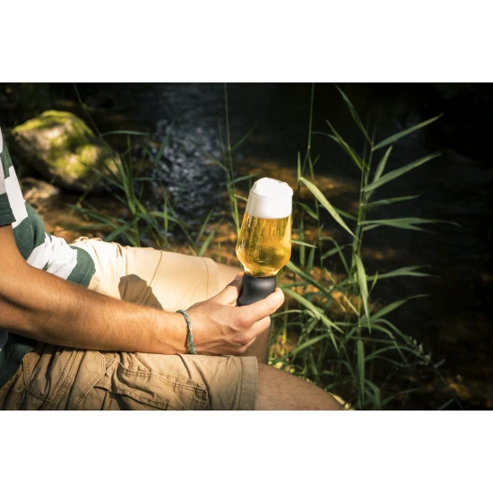 Eisch CRAFT BEER EXPERTS 2 db Craft söröspohár fekete díszhengerben 4,5dl 176 mm