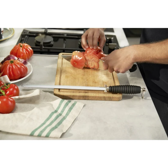 ZWILLING  | késélező műanyag nyéllel ovális 30 cm | fekete