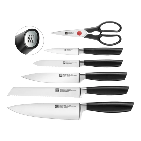 ZWILLING All * Star | késblokk szett élezővel 7 darabos | ezüst színű | antracit