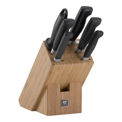 ZWILLING FOUR STAR | késblokk szett 7 darabos | bambusz | natúr