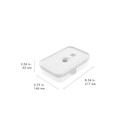 ZWILLING Fresh & Save | vákuumos ételtároló doboz L lapos | műanyag | átlátszó-szürke