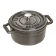 Staub La Cocotte | Mini Cocotte öntöttvas főzőedény 10 cm | grafitszürke | kerek | öntöttvas