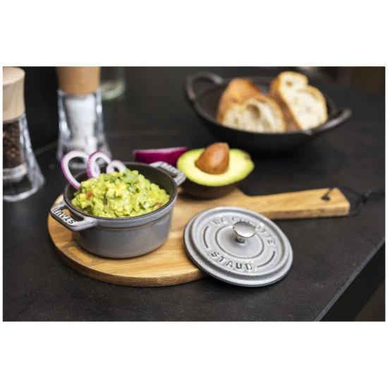 Staub La Cocotte | Mini Cocotte öntöttvas főzőedény 10 cm | grafitszürke | kerek | öntöttvas