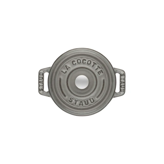 Staub La Cocotte | Mini Cocotte öntöttvas főzőedény 10 cm | grafitszürke | kerek | öntöttvas
