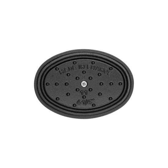 Staub La Cocotte | Mini Cocotte öntöttvas főzőedény 11 cm | fekete | ovális | öntöttvas
