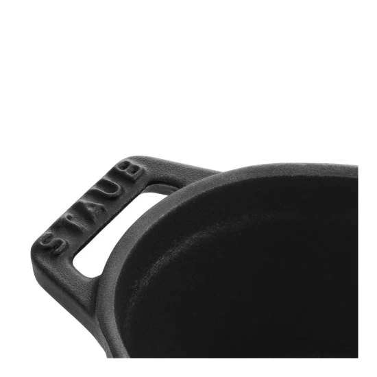 Staub La Cocotte | Mini Cocotte öntöttvas főzőedény 11 cm | fekete | ovális | öntöttvas