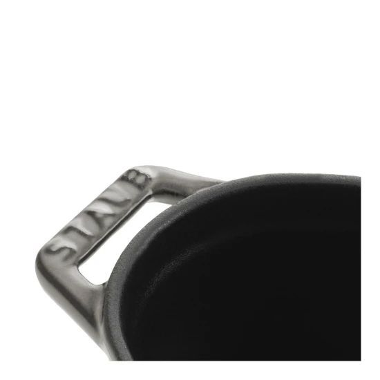 Staub La Cocotte | Mini Cocotte öntöttvas főzőedény 11 cm | grafitszürke | ovális | öntöttvas
