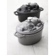 Staub La Cocotte | Cocotte öntöttvas főzőedény malac fedő 17 cm | grafitszürke | ovális | öntöttvas