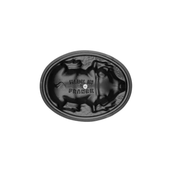 Staub La Cocotte | Cocotte öntöttvas főzőedény malac fedő 17 cm | grafitszürke | ovális | öntöttvas