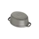 Staub La Cocotte | Cocotte öntöttvas főzőedény malac fedő 17 cm | grafitszürke | ovális | öntöttvas