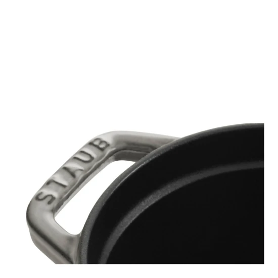 Staub La Cocotte | Cocotte öntöttvas főzőedény malac fedő 17 cm | grafitszürke | ovális | öntöttvas