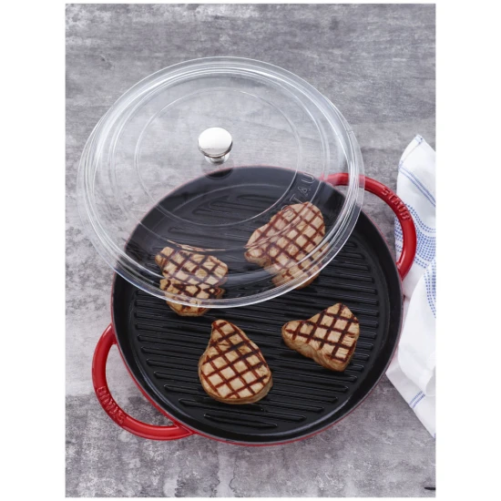 Staub  | fedő íves 20 cm | kerek | üveg | átlátszó