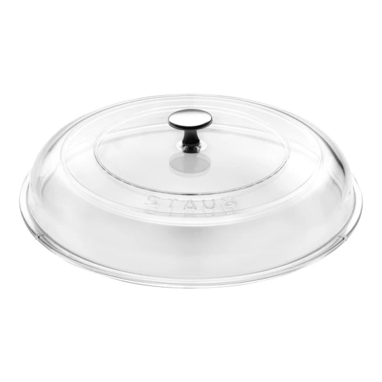 Staub  | íves üveg fedő 24 cm | kerek | üveg | átlátszó