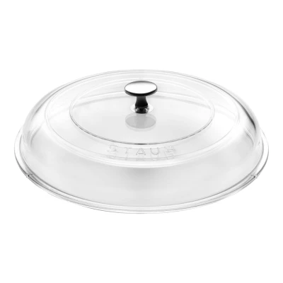 Staub  | fedő íves 28 cm | kerek | üveg | átlátszó