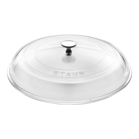 Staub  | fedő íves 30 cm | kerek | üveg | átlátszó