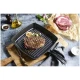 Staub Grillserpenyők | amerikai grill 26 cm | négyzetalakú | öntöttvas | fekete
