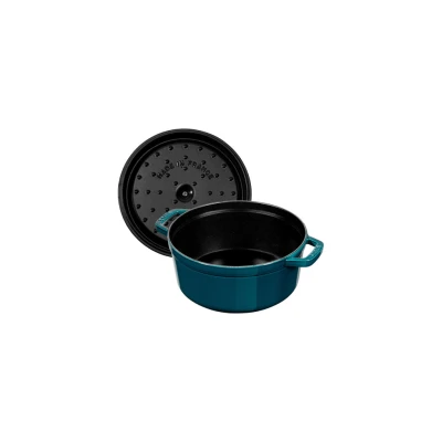 Staub La Cocotte | Cocotte öntöttvas főzőedény 22 cm | tengerkék | kerek | öntöttvas