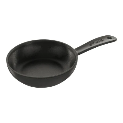 Staub Pans | serpenyő 16 cm | öntöttvas | fekete | kerek