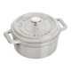 Staub La Cocotte | Mini Cocotte öntöttvas főzőedény 10 cm | fehér trüffel | kerek | öntöttvas