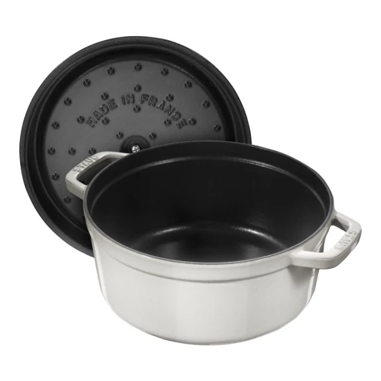 Staub La Cocotte | Cocotte öntöttvas főzőedény 18 cm | fehér trüffel | kerek | öntöttvas