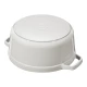 Staub La Cocotte | Cocotte öntöttvas főzőedény 18 cm | fehér trüffel | kerek | öntöttvas