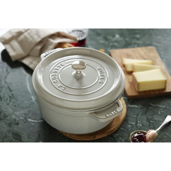 Staub La Cocotte | Cocotte öntöttvas főzőedény 18 cm | fehér trüffel | kerek | öntöttvas