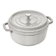 Staub La Cocotte | Cocotte öntöttvas főzőedény 28 cm | fehér trüffel | kerek | öntöttvas