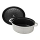 Staub La Cocotte | Cocotte öntöttvas főzőedény 31 cm | fehér trüffel | ovális | öntöttvas
