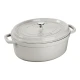 Staub La Cocotte | Cocotte öntöttvas főzőedény 37 cm | fehér trüffel | ovális | öntöttvas