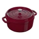 Staub La Cocotte | Cocotte öntöttvas főzőedény 28 cm | bordó | kerek 6,7 l | öntöttvas