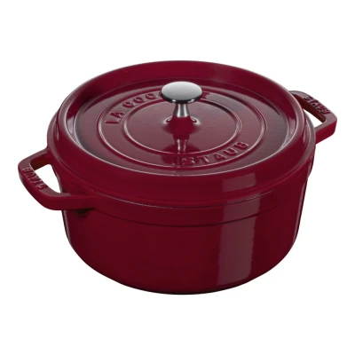 Staub La Cocotte | Cocotte öntöttvas főzőedény 24 cm | bordó | kerek | öntöttvas