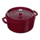 Staub La Cocotte | Cocotte öntöttvas főzőedény 24 cm | bordó | kerek | öntöttvas