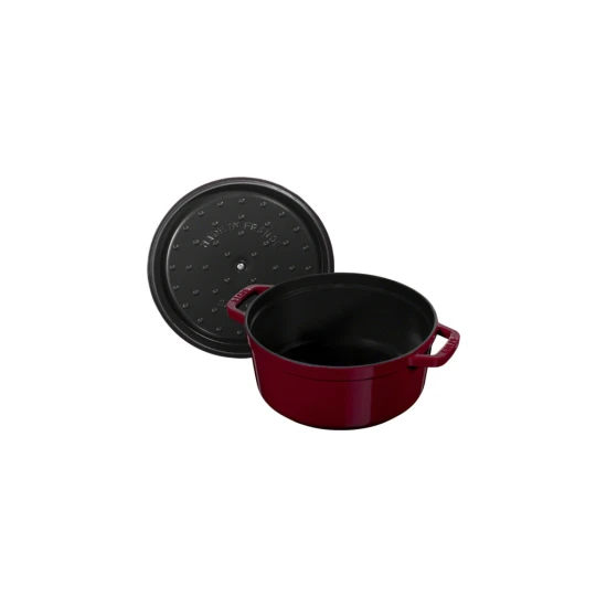 Staub La Cocotte | Cocotte öntöttvas főzőedény 24 cm | bordó | kerek | öntöttvas