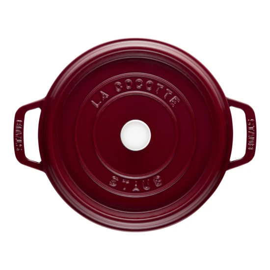 Staub La Cocotte | Cocotte öntöttvas főzőedény 24 cm | bordó | kerek | öntöttvas