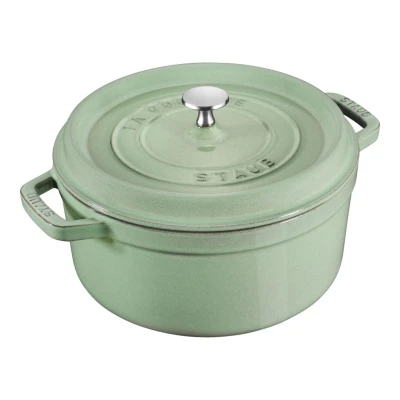 Staub La Cocotte | Cocotte öntöttvas főzőedény 24 cm | zsálya | kerek | öntöttvas