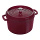 Staub La Cocotte | Cocotte öntöttvas főzőedény mély 24 cm | bordó | kerek | öntöttvas