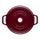 Staub La Cocotte | Cocotte öntöttvas főzőedény mély 24 cm | bordó | kerek | öntöttvas