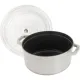 Staub öntöttvas edény | fehér | kerek | üvegfedővel 24 cm Staub öntöttvas edény | fehér | kerek | üvegfedővel 24 cm
