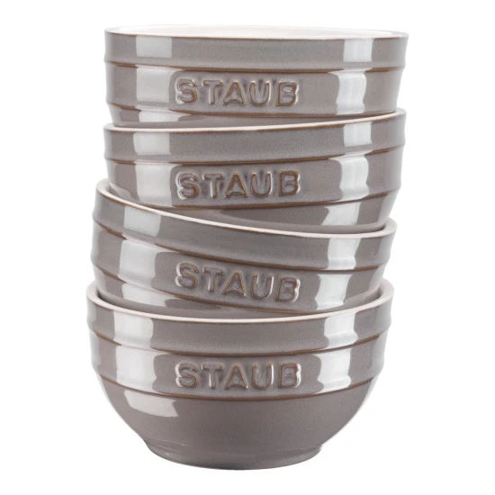 Staub kerámia | tál szett 12 cm |4 darabos | antikszürke | kerámia