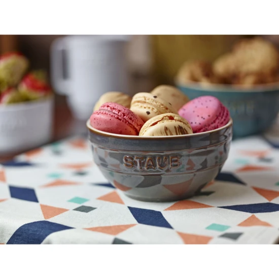 Staub kerámia | tál szett 12 cm |4 darabos | antikszürke | kerámia