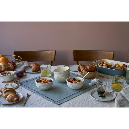 Staub kerámia | tál szett 12 cm |4 darabos | elefántcsont | kerámia