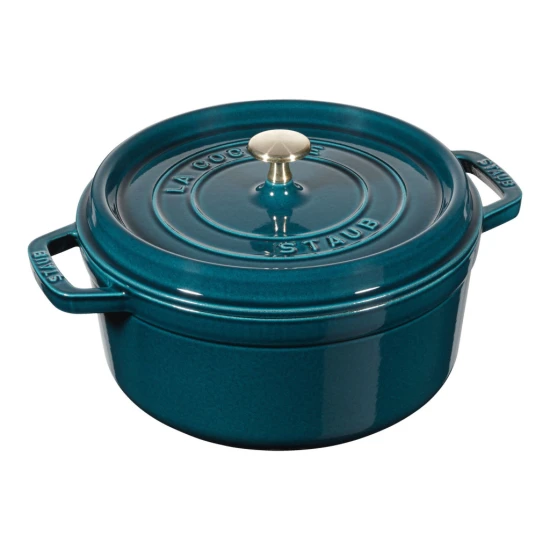Staub La Cocotte | Cocotte öntöttvas főzőedény 24 cm | tengerkék | kerek | öntöttvas