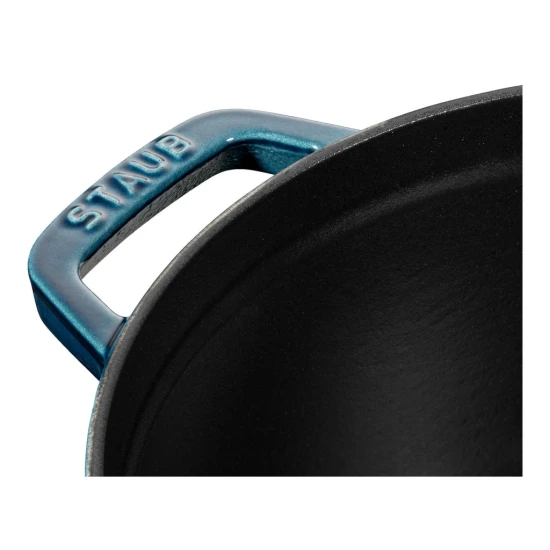 Staub La Cocotte | Cocotte öntöttvas főzőedény 24 cm | tengerkék | kerek | öntöttvas