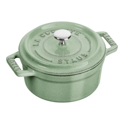 Staub La Cocotte | Mini Cocotte öntöttvas főzőedény 10 cm | zsálya | kerek | öntöttvas