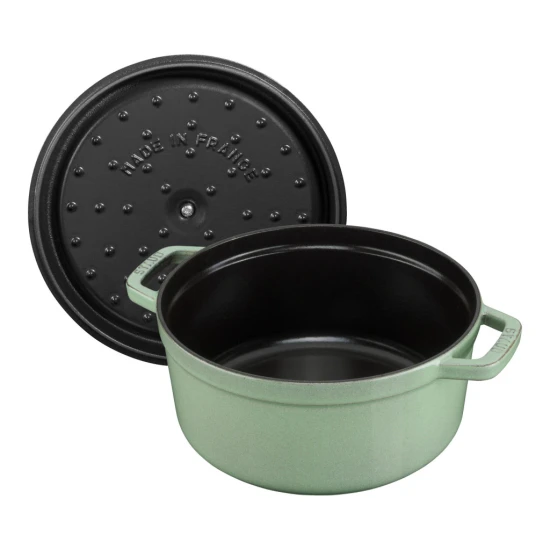 Staub La Cocotte | Cocotte öntöttvas főzőedény 22 cm | zsálya | kerek | öntöttvas