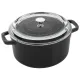 Staub öntöttvas edény | fekete | kerek | üvegfedővel 24 cm Staub öntöttvas edény | fekete | kerek | üvegfedővel 24 cm