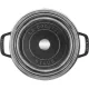 Staub öntöttvas edény | fekete | kerek | üvegfedővel 24 cm Staub öntöttvas edény | fekete | kerek | üvegfedővel 24 cm