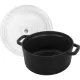 Staub öntöttvas edény | fekete | kerek | üvegfedővel 24 cm Staub öntöttvas edény | fekete | kerek | üvegfedővel 24 cm