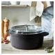Staub öntöttvas edény | fekete | kerek | üvegfedővel 24 cm Staub öntöttvas edény | fekete | kerek | üvegfedővel 24 cm