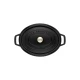 Staub La Cocotte | Cocotte öntöttvas főzőedény 33 cm | fekete | ovális | öntöttvas